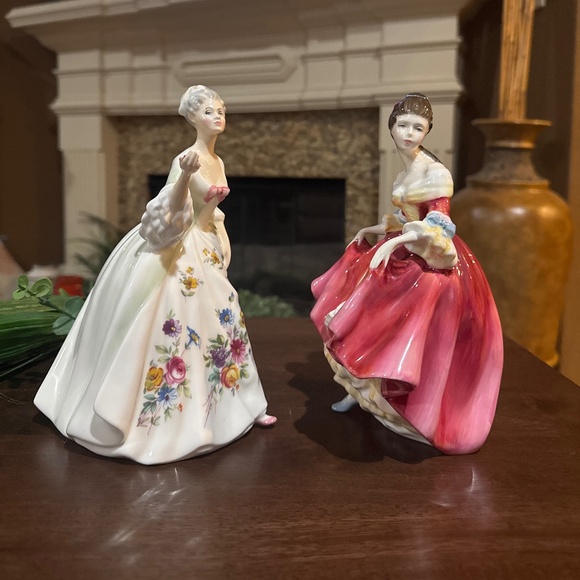 Royal Doulton - “Diana” 1985/“Southern Belle” 1957, England Rare Pink Dress. - Picture 3 of 11